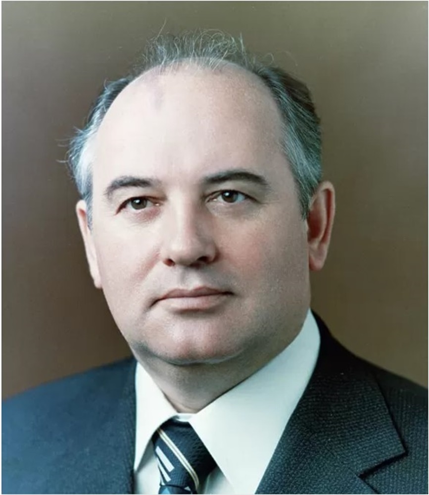 Historical political deepfakes - Mikhail S. Gorbachev with the birthmark minimized