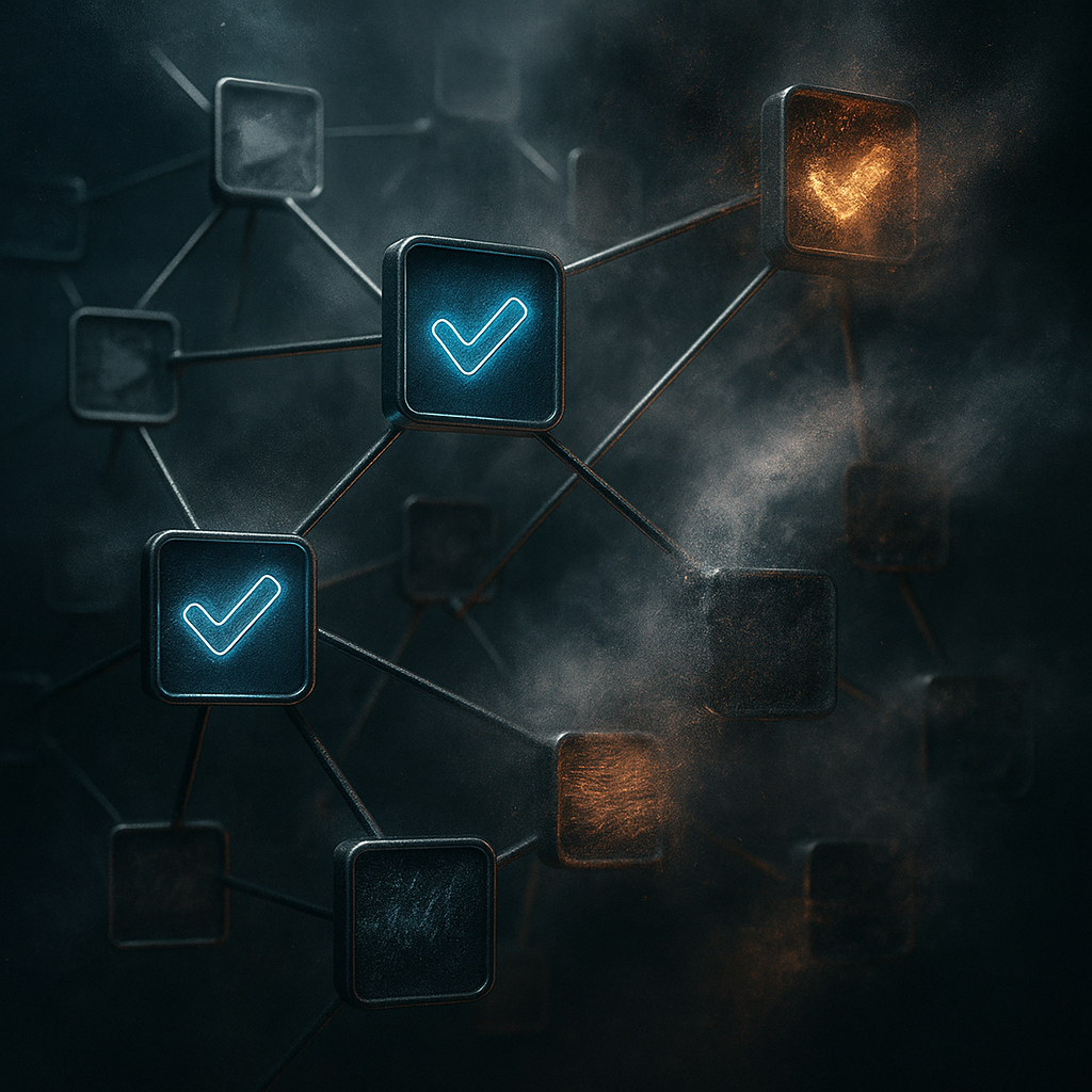 Various checkmarks networked