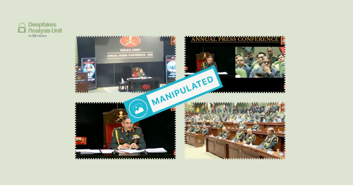 Video of India’s Army Chief Upendra Dwivedi Claiming that Trump De-escalated Operation Sindoor Is Fake
